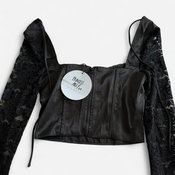 Polly Black lace corset top - Picture 2 of 2